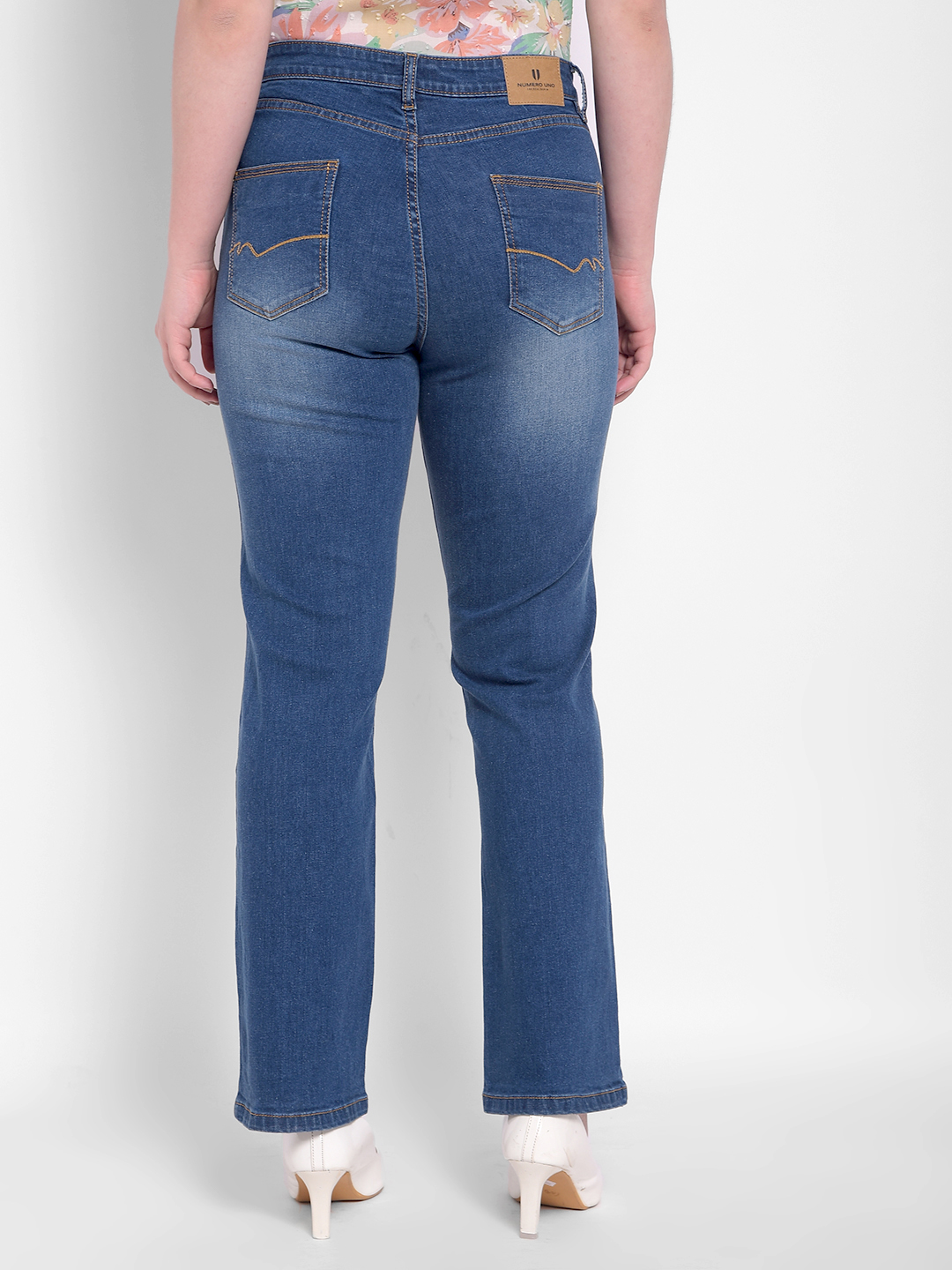 Numero Uno Women Mid-Wash Straight Fit Sustainable Jeans